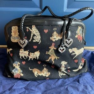 Brighton large bag with dog and heart print